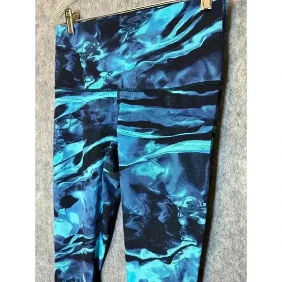 Lululemon Wunder Under Pant Marble Blue Size 10 - Picture 3 of 6